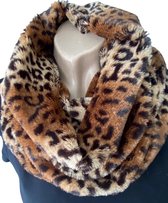 Colsjaal - Loop Sjaal - Ronde Sjaal - Nekwarmer - Panterprint - Luipaardprint - 38 x 32 cm
