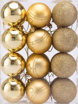Deuba Kerstballen 24 stuks Goud - diameter  6cm