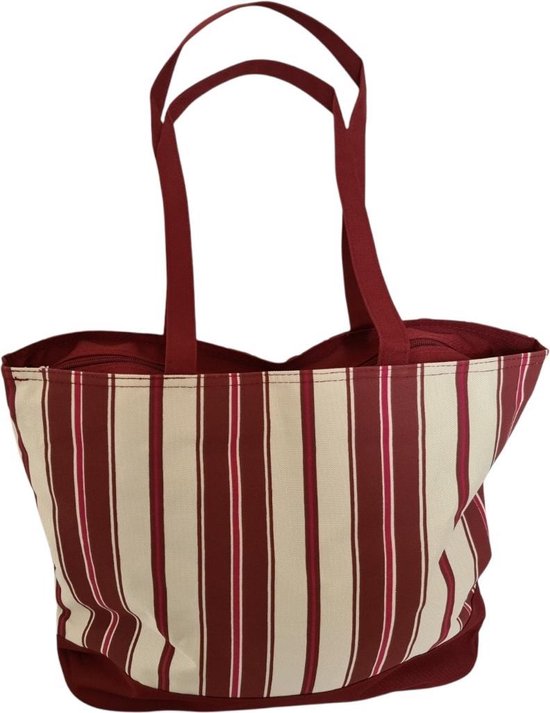 Shopper - Boodschappentas - Gestreept Rood