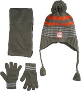 Kitti 3-Delig Winter Set | Muts met Fleecevoering - Sjaal - Handschoenen | 4-8 Jaar Jongens | Retry-03 (K2170-09)