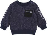 Donkerblauwe sweater Little Trouble Maker 9-12 80 cm