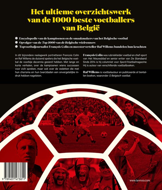 Top 1000 van het Belgische voetbal, Francois Colin | 9789401473811 | Boeken  | bol.com