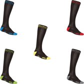 BRN Compressiekousen zwart/neon groen 43-47