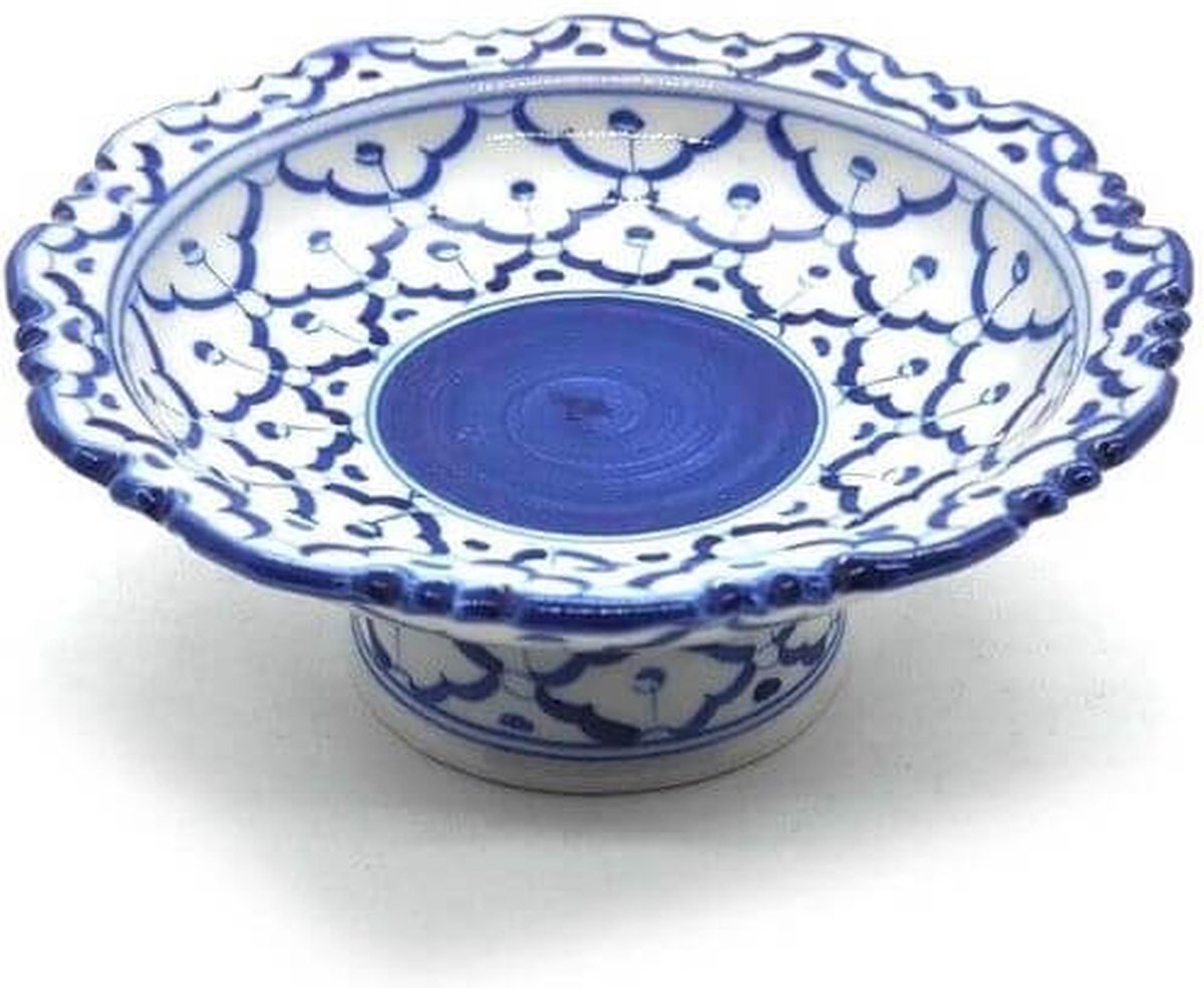 Presenteerschaal – Serveerschaal – Schaal op voet – Snackschaal – Etagère – Thais servies 24 cm