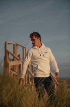 Malelions Men Split Hoodie - Off-White/Black - S