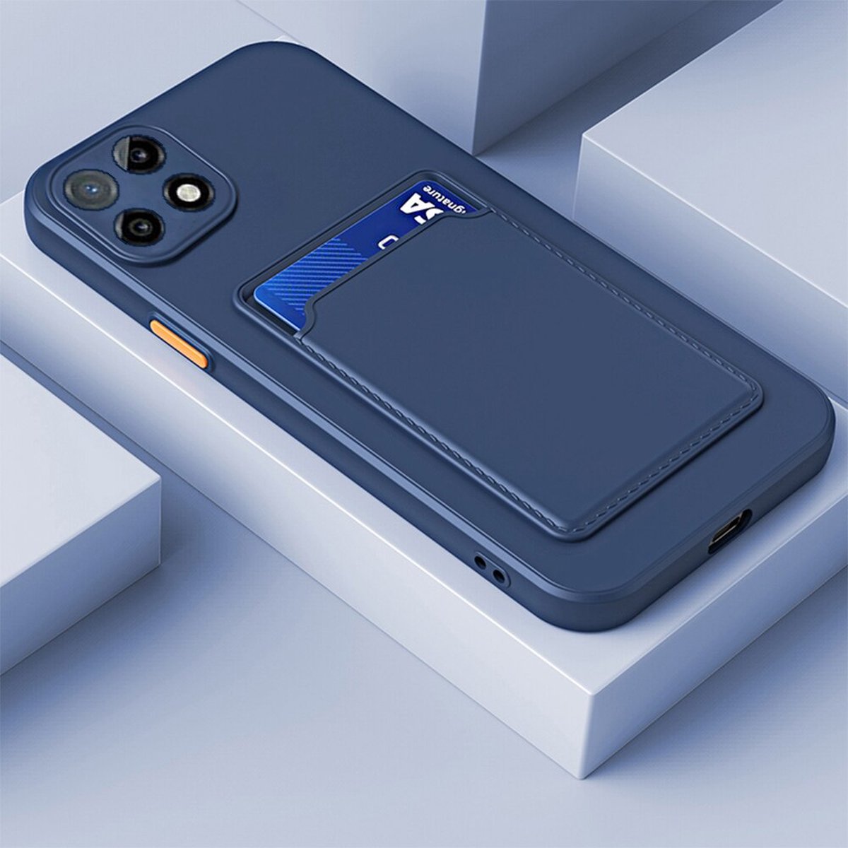 Backcover met kaarthouder Set voor Xiaomi Poco X3 / X3 Pro / X3 NFC _ Donkerblauw