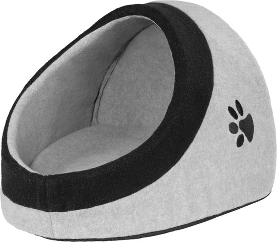 Brise® Zachte Kleine Hondenmand - Voor Honden - Huisdier - Bed - Matras - Met Overkapping - Grijs - 34 x 38 x 30cm - 100% Polyester