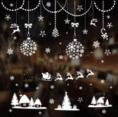 Raamsticker kerst - Decoratie kerstmis - Raamsticker kerst dorp - Sticker Kerst - kerstversiering Raam - Kerstdecoratie Raam - Raamdecoratie winter