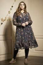 Zhenzi jurk PLUMA voile print gevoer