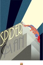 Pyramid Poster - Marvel Deco Spiderman Building - 80 X 60 Cm - Multicolor