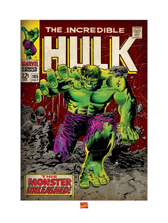 Incredible Hulk Monster Unleashed Art Print 60x80cm | Poster