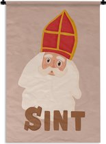 Wandkleed - Wanddoek - Chocolade - Sinterklaas - Sint - Kinderen - Jongens - Meisjes - Kind - 90x135 cm - Wandtapijt
