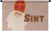 Wandkleed - Wanddoek - Sinterklaas - Chocolade - Sint - Kinderen - Jongens - Meisjes - Kindje - 180x120 cm - Wandtapijt