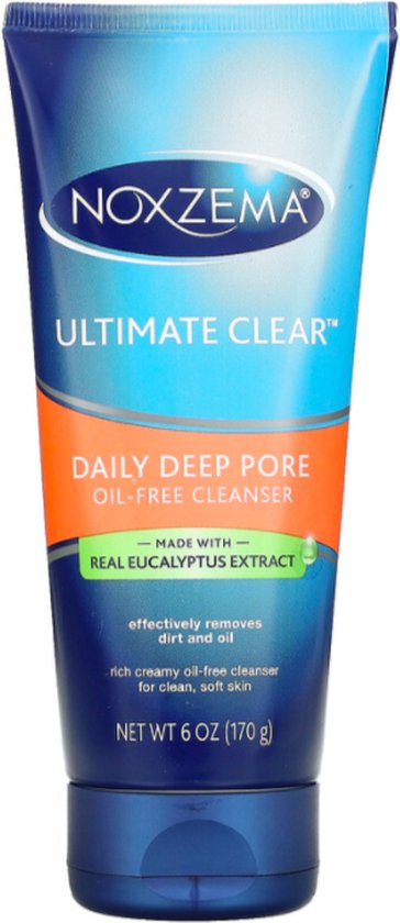 Foto: Noxzema ultimate clear daily deep pore oil free cleanser verwijdert effectief vuil en olie 170 g