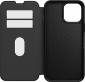 Geschikt voor OtterBox Strada Apple iPhone 13 Pro Max Hoesje Wallet Book Case Zwart