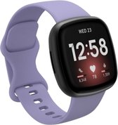Strap-it Fitbit Sense siliconen bandje - lavendel - Maat: S