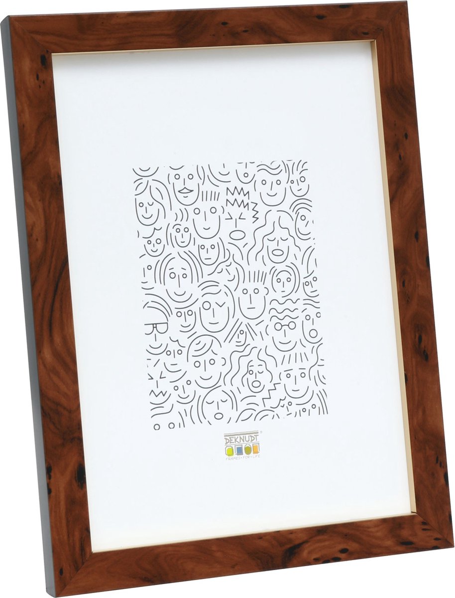 Deknudt Frames Fotolijst - Wortelhout - S43AG2 - Voor foto: 20x25 cm