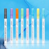 Creativz Premium Glitterpennen | Magische Stiften | Outline Markers | Gelpennen | 8 STUKS | Non-Toxic | Gelpen | volwassenen | Kinderen | Glitterpen |