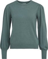 Vila Trui Vielasta L/s Puff Sleeve Knit Top/b 14068486 North Atlantic Dames Maat - XS