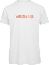 T-shirt Wit - voetbalmeisje - soBAD.
