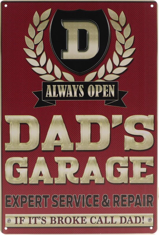 Yunuo - Vintage Garage Rules Pin Up Wall Decoration Retro Metal Sign 20x30cm Decoration
