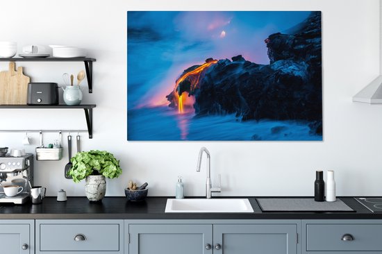 Peinture sur toile La griffe de lave - 140x90 cm - Art Décoration murale
