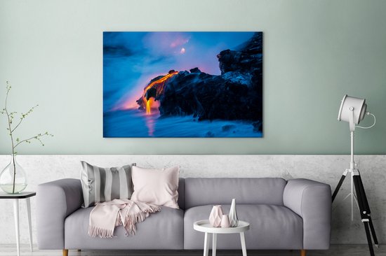 Peinture sur toile La griffe de lave - 140x90 cm - Art Décoration murale