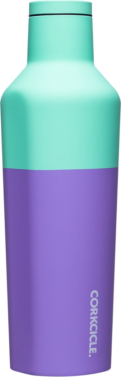 Corkcicle Canteen 475ml 16oz - Color Block Mint Berry Roestvrijstaal Thermosfles 3wandig