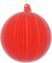 Tom Kerstbal Samina 12 Cm Glas Rood