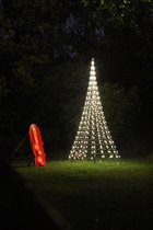 Montejaur Kerstboom Verlichting met paal - 3 meter - 320 LED - Warm Wit