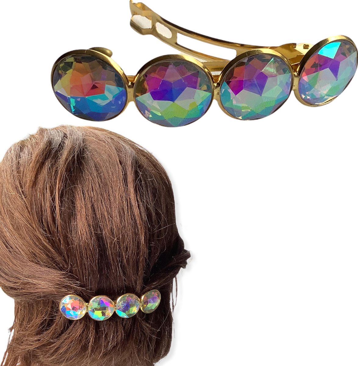 Hairpin.nu Color Haarclip XL haarspeld goud glossy kadotip
