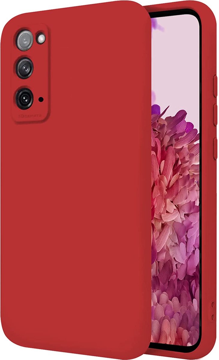 HB Hoesje Geschikt voor Samsung Galaxy S20 FE - Rood - Siliconen Back Cover