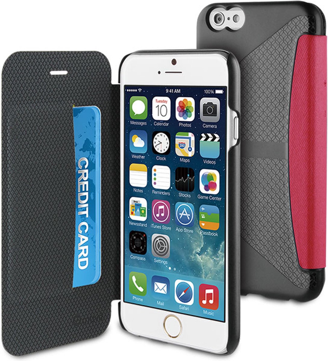 Muvit Folio Card Case voor iPhone 6 Plus - Rose Denim