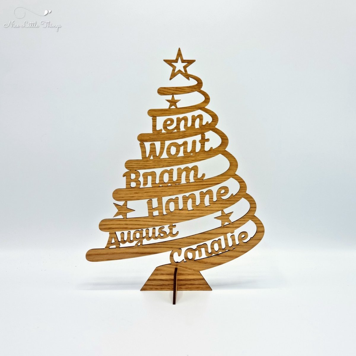 [Nice Little Things] - Familie Kerstboom - Hout - Eik