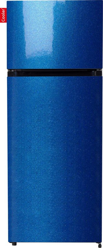 Koelkast: COOLER MEDIUM-ABMET Combi Top Koelkast, F, 164+41l, Blue Metalic Gloss All Sides, van het merk Cooler