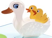 Hartensteler - 3D Pop-Up Wenskaart - Eend Kaart - Duck Pop-Up Card