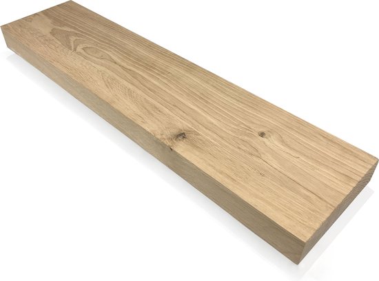 Houten plank 80 x 15 cm eiken recht - Houten planken voor muur - Boomstam plank - Eiken plank - Tuinexpress.nl