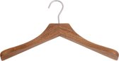 0112.Kleerhanger - notenhout - Haak chroom mat