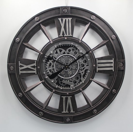 Grande Horloge Murale Française - Horloge industrielle - Klok Moderne - 92  cm | bol.com