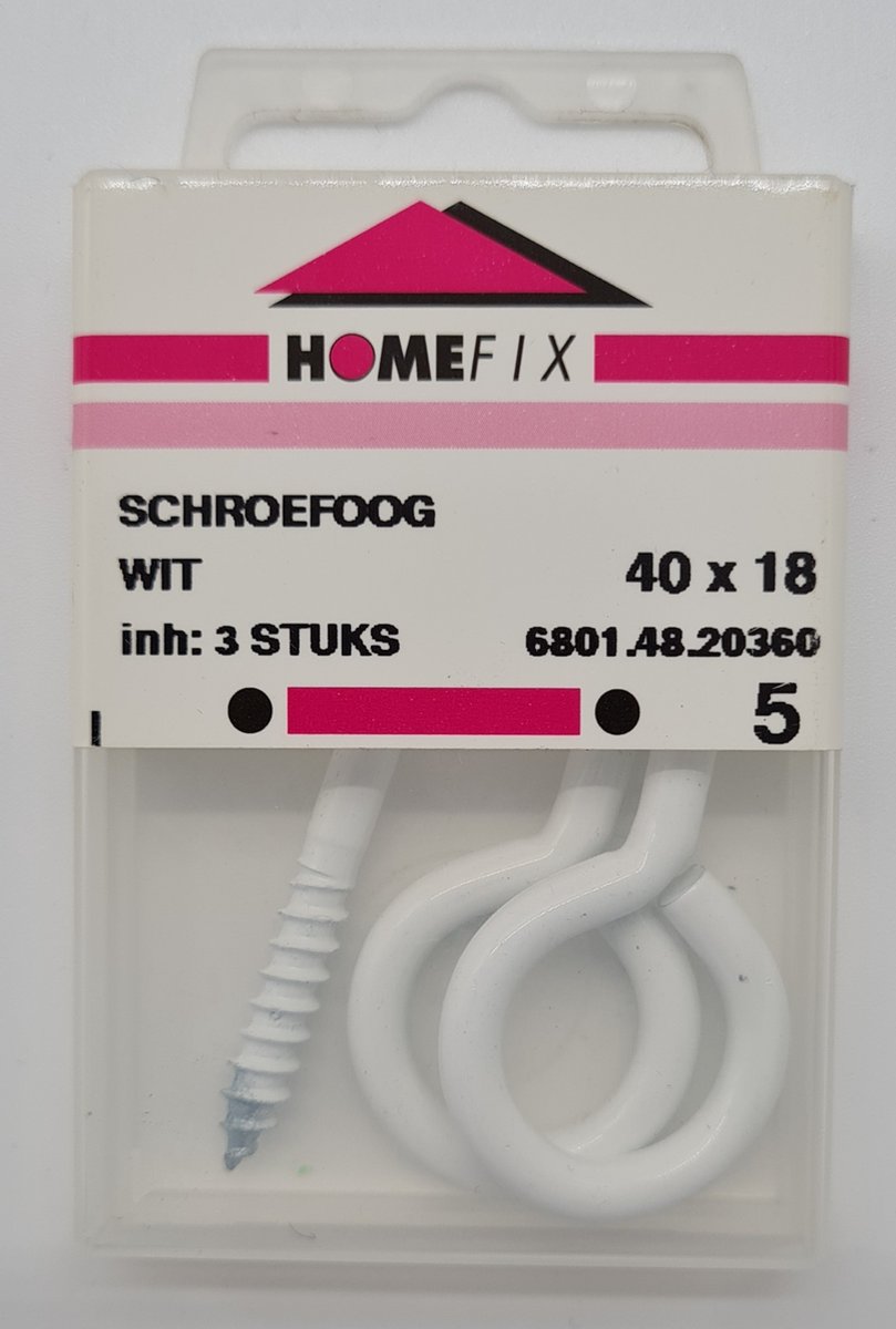 Schroefoog wit