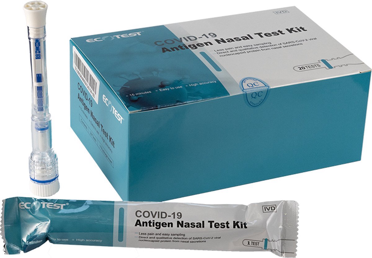 Thuistesten Nasal /Neus ondiepe neusvleugel zelftest  Corona  zelftest Covid-19