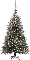 Huis en Tuin Depot Kunstkerstboom Met Led'S, Kerstballen En Sneeuw 180 Cm Pvc Pe