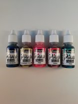 Pinata Alcoholinkt  15ml   blauw, geel, roze, coral, teal