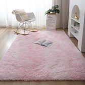 Vitafa Zacht Fluffy Vloerkleed - Hoogpolig Tapijt - Tapijten Kinderkamer - Pluche - Wasbaar - 160x200cm - Roze