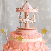 Taart Cake | Muziekdoos Carrousel | Verjaardag | Decoratie figuren | Feest Thema