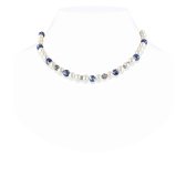 Proud Pearls® parelketting met Delfts blauw