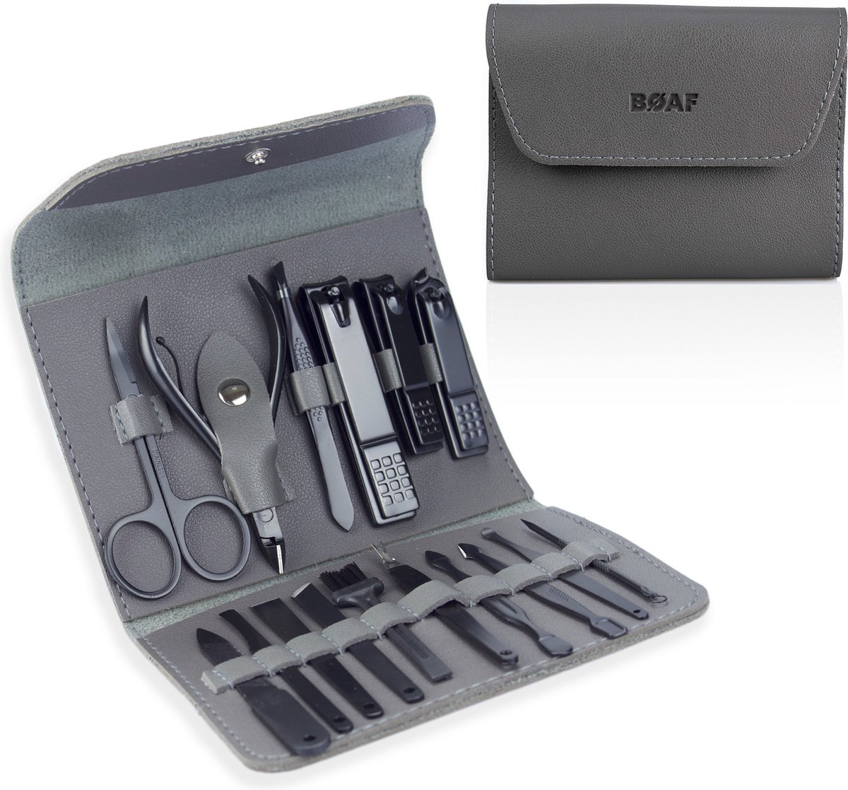 Trousse Manucure & Brosse à Vêtements Saint-Bezar - Voyage En Cuir Et Métal | Made In France
