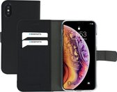 Apple iPhone X/10 Hoesje - Mobiparts - Saffiano Serie - Kunstlederen Bookcase - Zwart - Hoesje Geschikt Voor Apple iPhone X/10