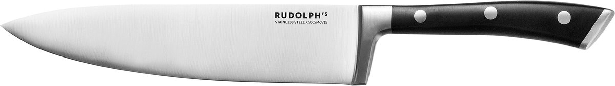 Rudolph's Koksmes 20 cm - Hoogwaardig roestvrij staal - Dubbel gesmeed handvat - Rudolph van Veen - Tijdelijke actie