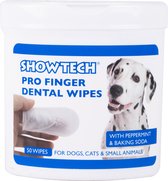 Show Tech Pro Finger Dental Wipes - Lingettes Lingettes démaquillantes pour les dents - Chat et chien